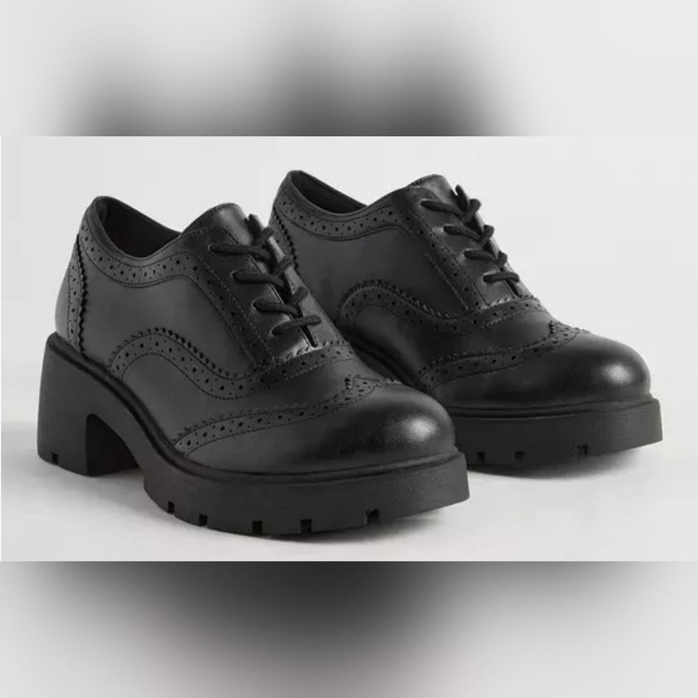 2/$55 Torrid Oxford with Lug Sole Black Shoes Size 7 Brand New
